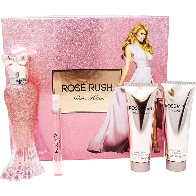 Sets Paris Hilton Rose Rush 4 Piezas Mujer